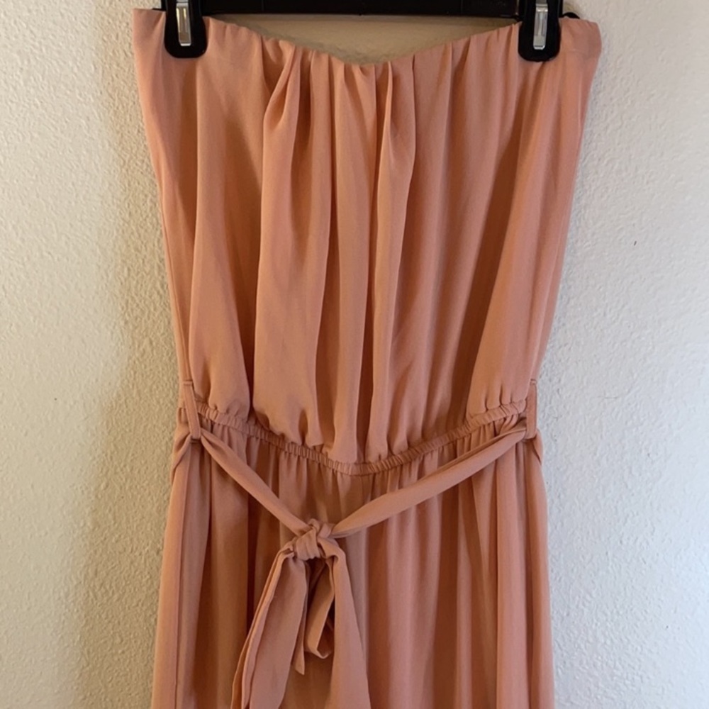 FINAL PRICE Peachy Mauve Jumpsuit with tie wrap - Picture 6 of 6